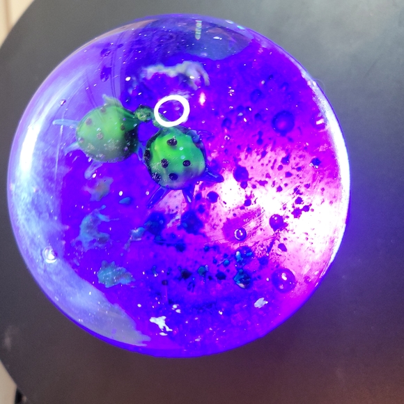 Vintage Sea Turtle Glass Paperweight 3.5" - Picture 5 of 10